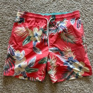 Goodfellow Co Orange Tropical Pattern Floral Swimsuit